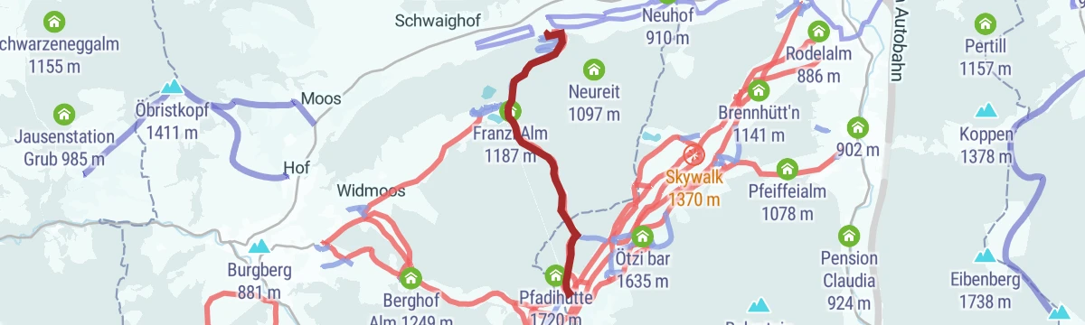 Route map: Skitour Rote 8er Wagrain